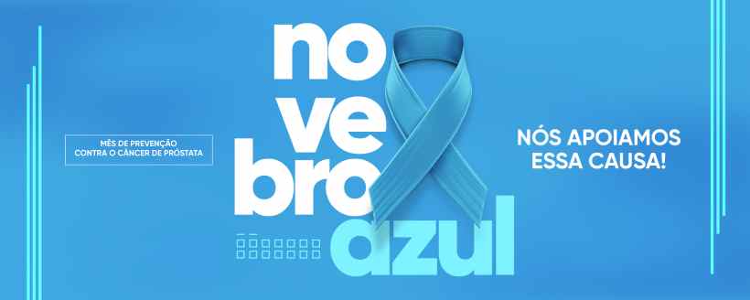 Site acolhedor com mensagens positivas durante o novembro azul